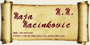 Maja Mačinković vizit kartica